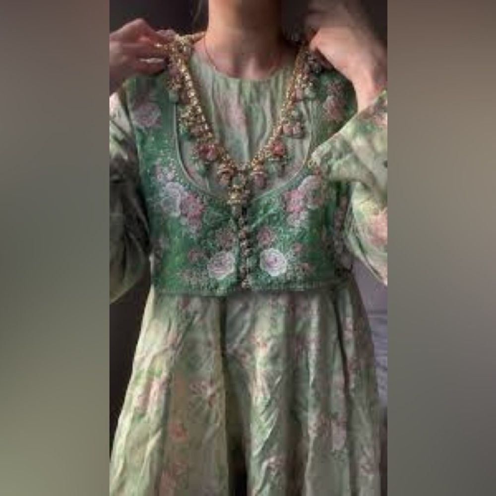 ETHNIC PAKISTANI Women’s Long Floral Maxi Dress - Picture 3 of 16